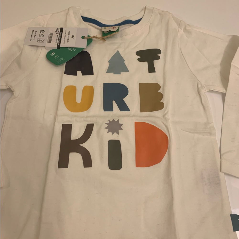 Kids Graphic Long Sleeve Shirt - White